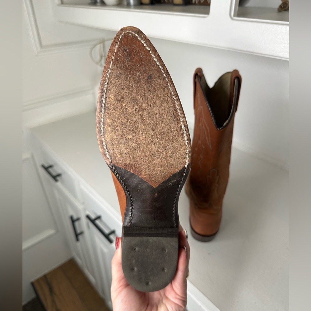Vintage Dan Post x Marlboro Men’s 9M Cowboy Boots Made in USA | Classic Western - Picture 8 of 11